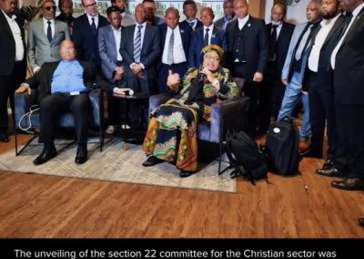 Section 22 Ah-hoc committee on the Christian sector.